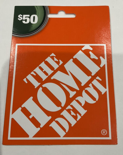 $50 Home Depot Gift Card free shipping and fast shipping