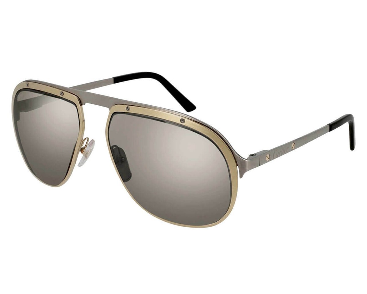 CARTIER Pilot Silver Lens Ruthenium Gold 60-13-140MM Mens