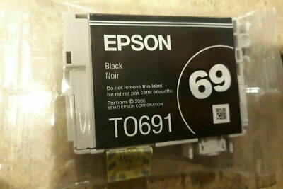 Black Genuine Epson 69 Printer ink Cartridge T069120 for Stylus Workforce New
