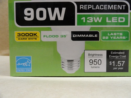 (12) MaxLite LED PAR38 Light Bulb 13W=90W Flood 35 Dimmable Warm White 3000K - Picture 3 of 7