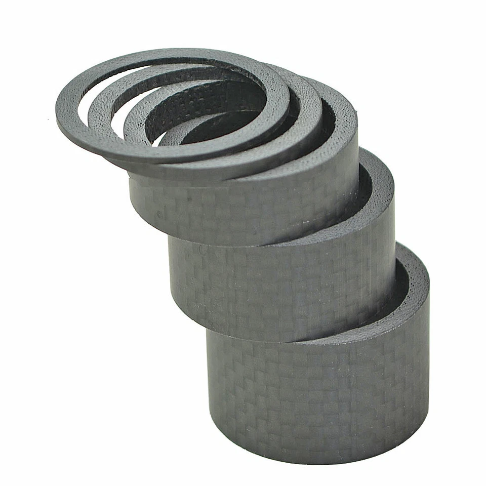 Espaciadores de auriculares de fibra de carbono 1" OMNI Racer WORLDS LIGHTEST 2,5,10,15,20 mm MATE Foto 2 de 4