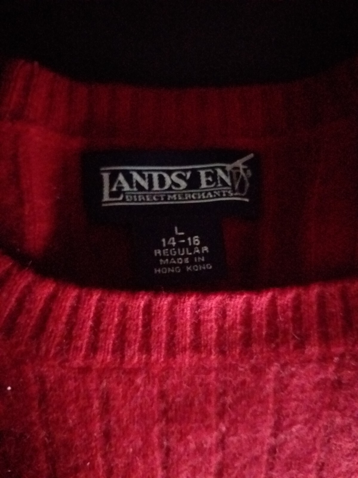 cashmere jumper Dark Red Size 1416 Lands end eBay