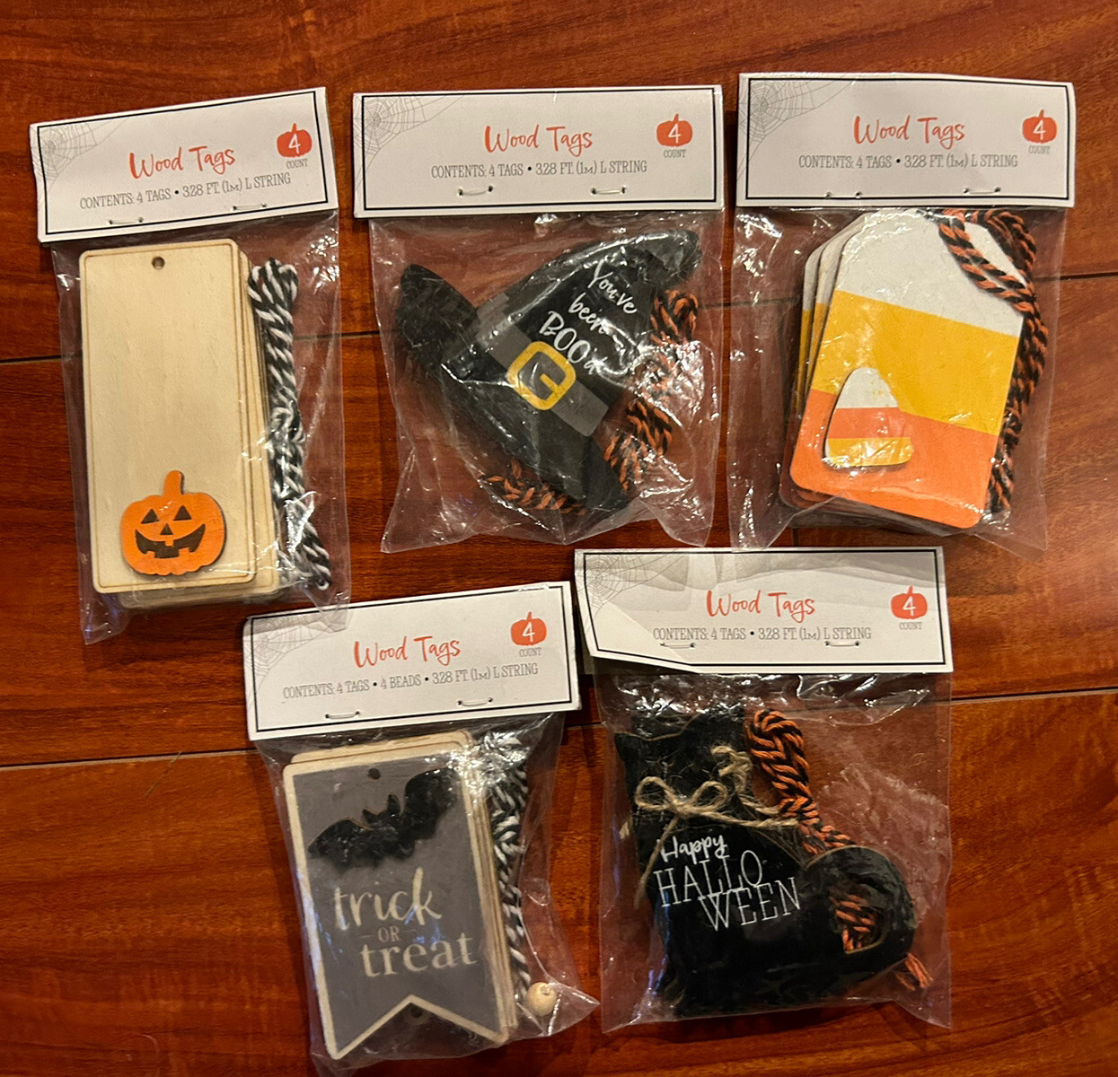 5 Pack Target Bullseye Halloween Gift Tags, Wooden Craft, Diy 20 Total |  Ebay