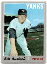 1970 Topps Bill Burbach New York Yankees #167
