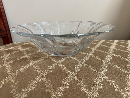 Vintage Fostoria Chintz Etched 11 1/2" Bowl Flared Baroque - Picture 2 of 7