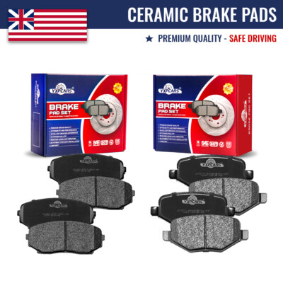 Front and Rear Ceramic Disc Brake Pads for 2011 - 2014 Lincoln MKX Ford Edge
