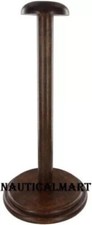 Medieval Warrior Handmade Round Base Wooden Helmet Stand Display Round Base
