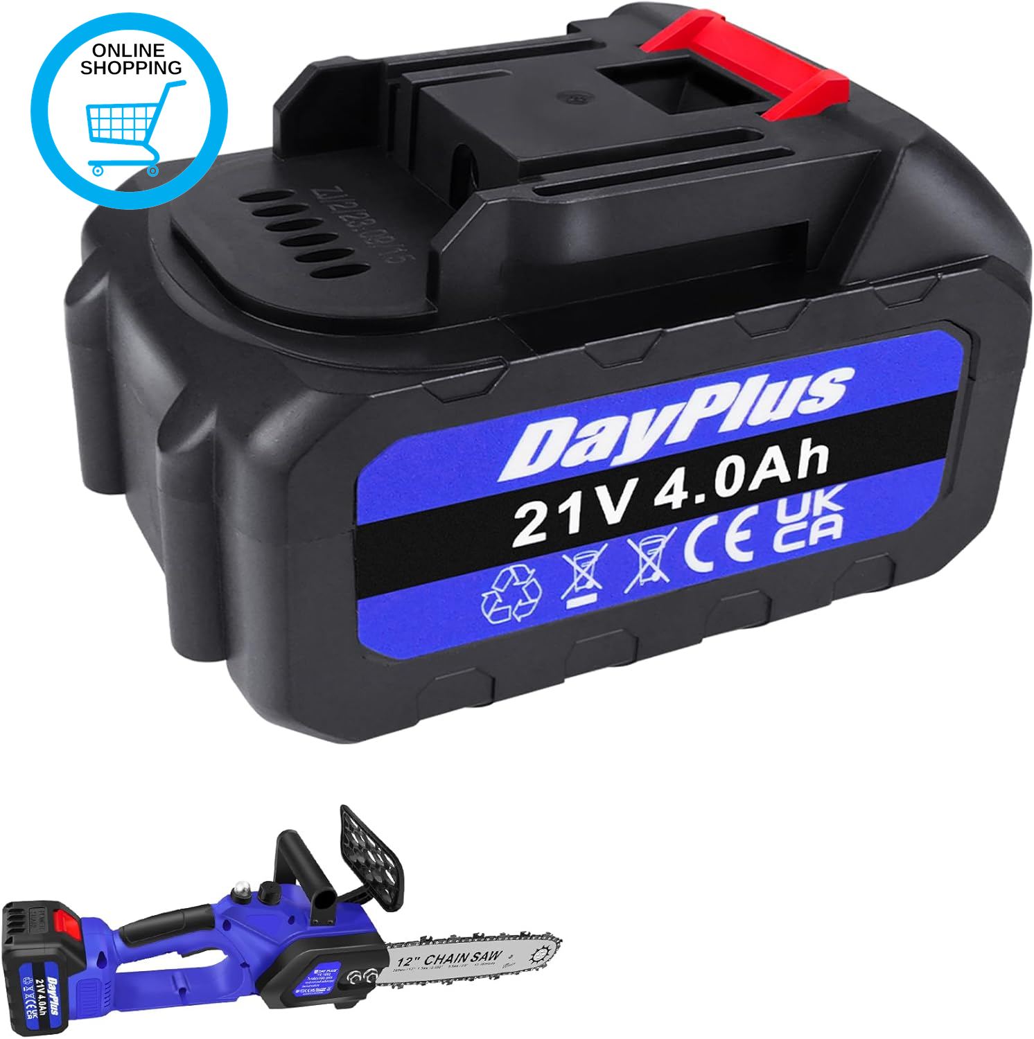 Replacement Power Tool Battery 21V 4.0Ah Lithium Ion Rechargeable Replacement Ba