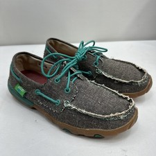 Twisted X Women's ECO TWX Slip-On Driving Moccasins - Moc Toe Brown 6.5