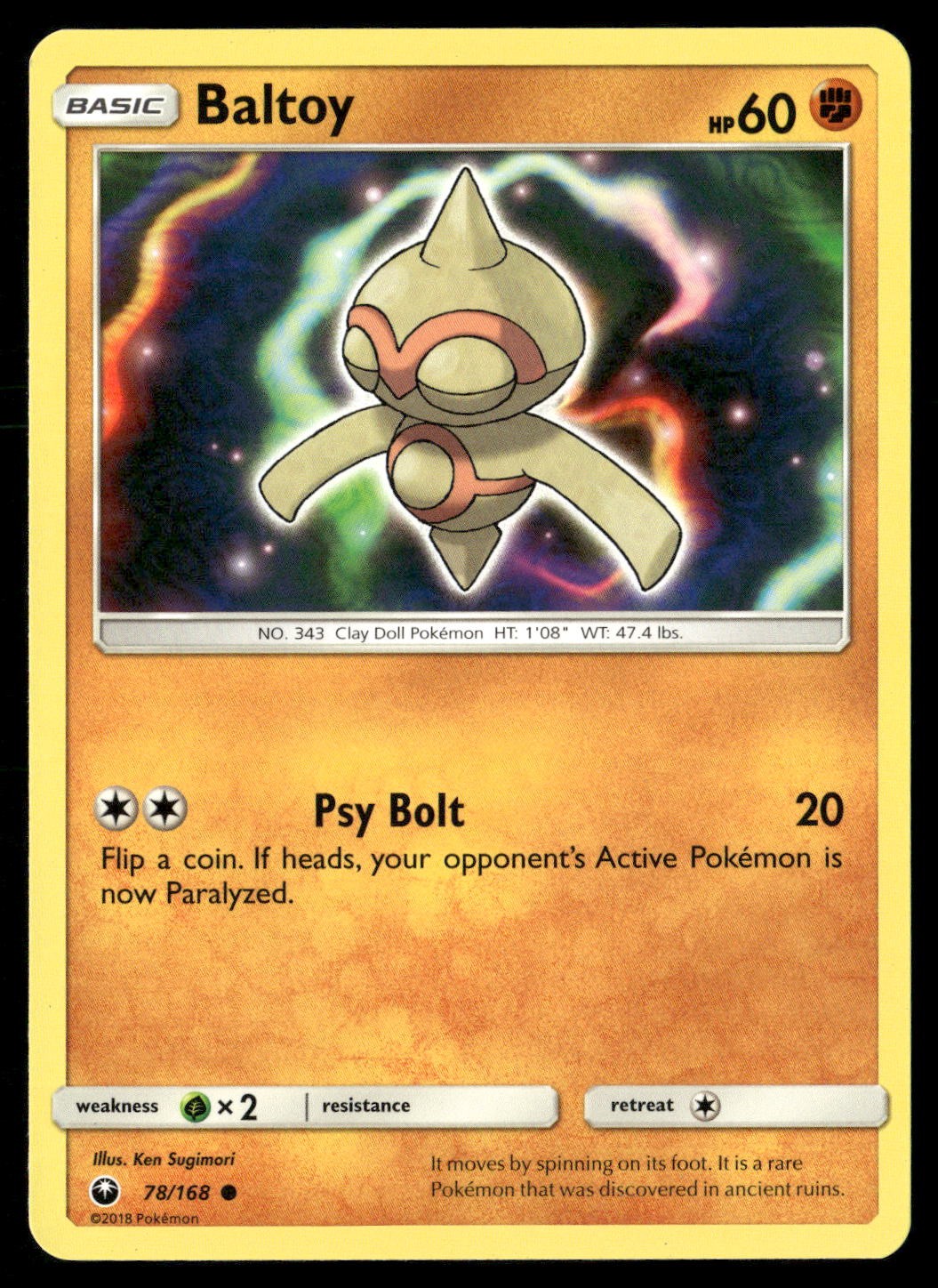 Baltoy 78/168 Common Celestial Storm Pokemon Lightly Played