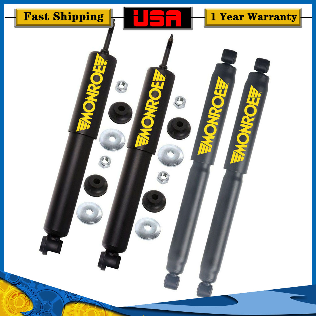 Monroe Shocks Absorbers Kit Front & Rear Set 4PC For Ford Ranger Mazda B2300 2WD