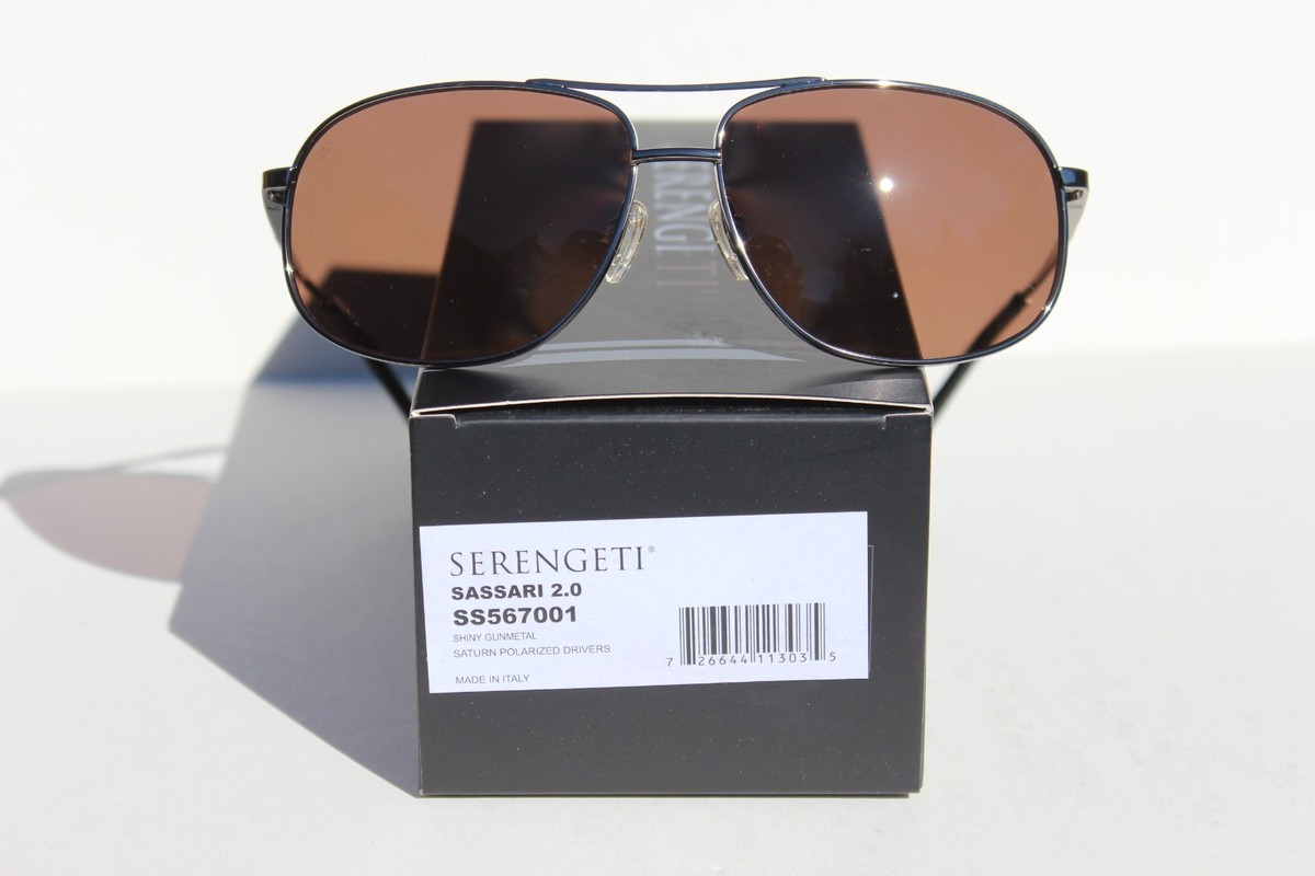 SERENGETI Sassari 2.0 POLARIZED Sunglasses Gunmetal/Saturn Drivers