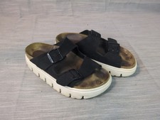 BIRKENSTOCK Papillio Arizona Womens Chunky Sandals EUR 38 US 7 Black Suede