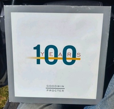GOODWIN PROCTER 100 YEARS 1912-2012 BOSTON LAW FIRM LAWYERS HB ANNIVERSARY BOOK