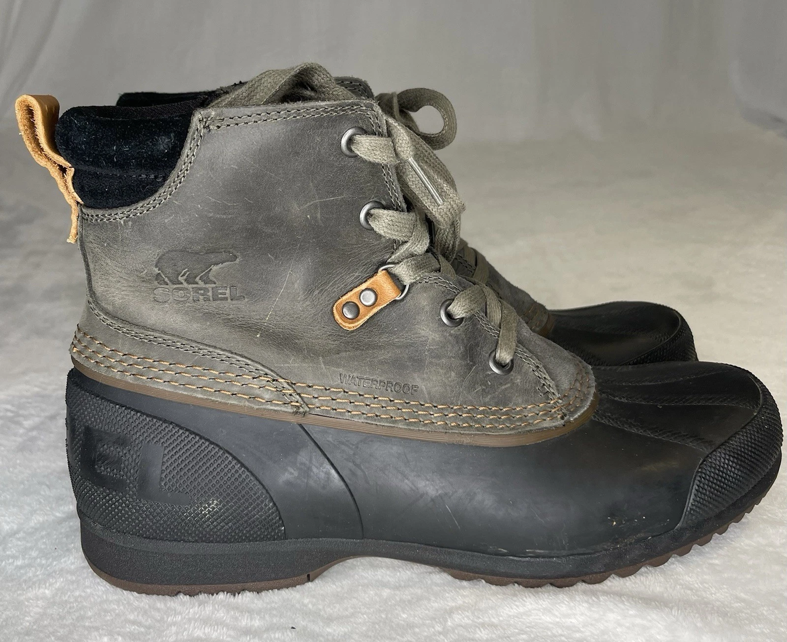 Sorel Men's Size 10 Green Black Ankeny Waterproof Duck Boots NM2101-326