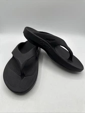 OOFOS Womens OOriginal Recovery Black Flip Flop Sandals Size 11