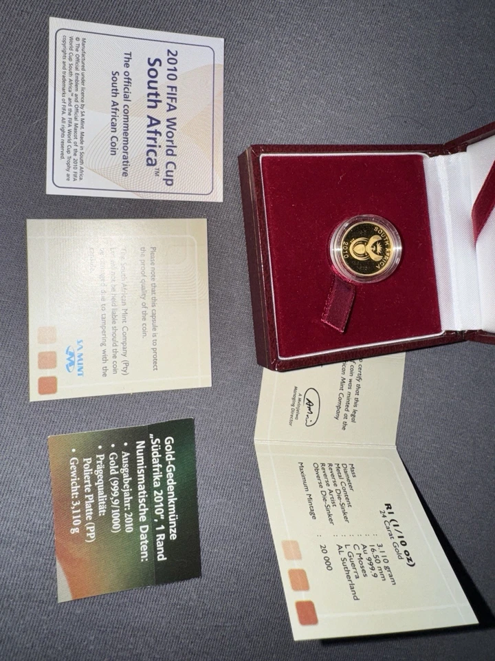 Goldmünze 2010 FIFA WORLD CUP AU 999,9 - Bild 2 von 4