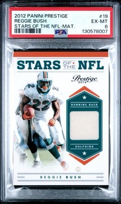 Reggie Bush 2012 Playoff Prestige Stars of the Nfl Patch 19 Materials /185 PSA 6