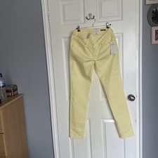 Mango Ladies Lemon Jeans Size 14 New with Tags Straight Leg
