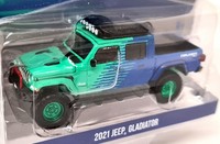 Greenlight 1/64 - Jeep Gladiator 2021 Falken Tyres Green Wheel Chase Model Car