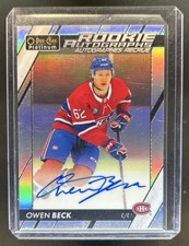 2024-25 O-Pee-Chee Platinum Owen Beck 2023-24 Update Rookie Auto Rainbow #R-OB