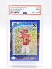 JAYDEN DANIELS 2024 DONRUSS OPTIC RATED ROOKIE BLUE SCOPE A RC PSA 9 Q0004