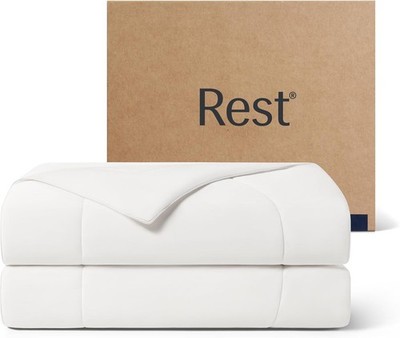 REST  Evercool  Cooling Comforter, King/Cali King Blanket for Hot Sleepers White