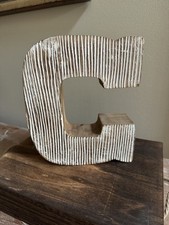 Decorative Wooden Letter "C" Shelf D cor, FreeStanding Monogram