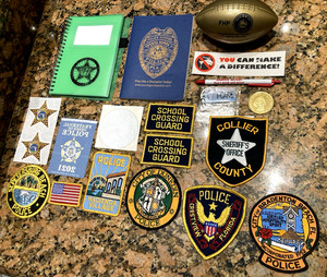 LOT Vtg Florida Police Collectibles Patch Sheriff Patches Coin Stickers Keychain