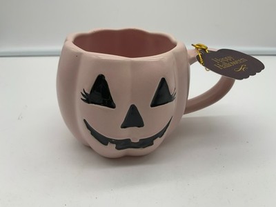 Global Design 18oz Ceramic Pink Happy Pumpkin Coffee Mug AA02B35045