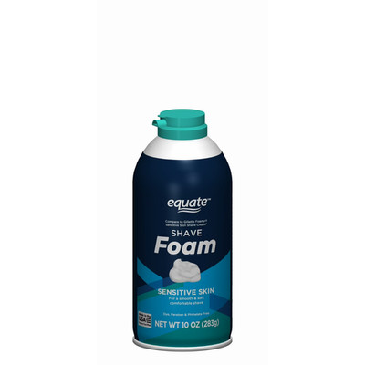Equate Men's Shave Foam for Sensitive Skin, 10oz, Compare to Gillette
