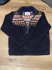 Vineyard Vines Size MEDIUM Fair Isle Sherpa Fleece Half Zip Pullover Sweatshirt