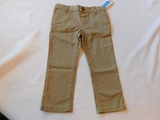 Carter's Toddler Boys Size 2T Pants Adjustable Waist Khaki NWT