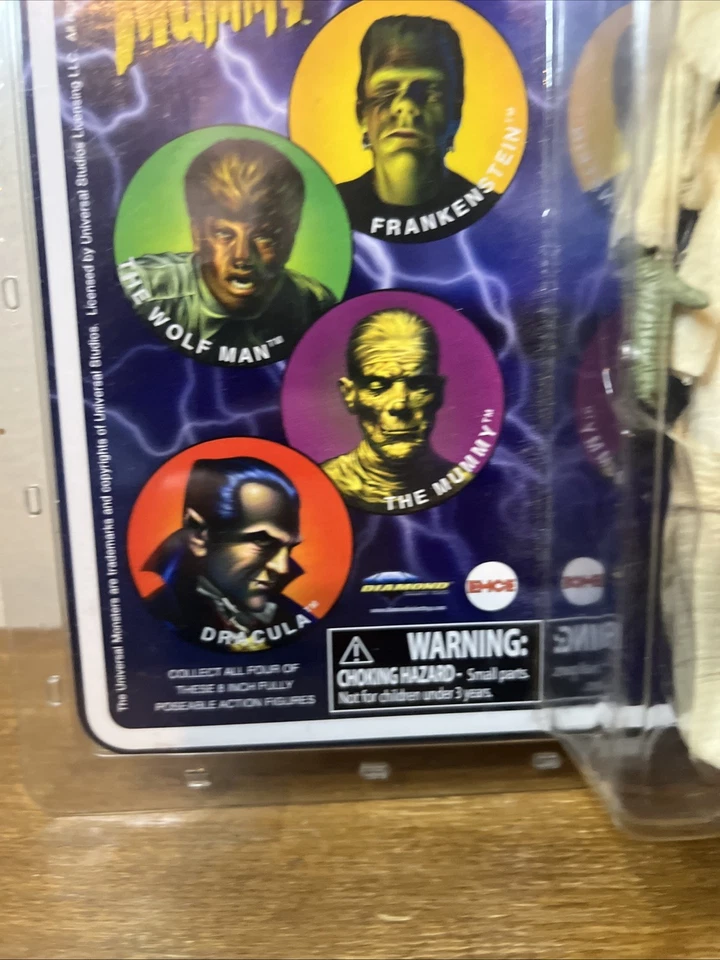 Boneco Diamond EMCE Universal Studios Classic Monsters Mummy 8" FRETE GRÁTIS - Imagem 3 de 4