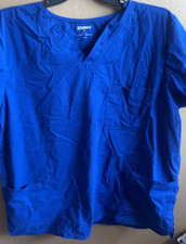 SCRUBSTAR BLUE SHORT SLEEVE SCRUBS SHIRT XL 3 POCKETS MENS
