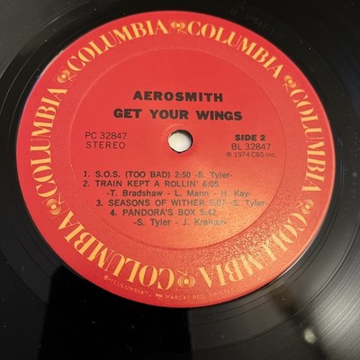 AEROSMITH GET YOUR WINGS 12'' LP VG VINYL RECORD COLUMBIA 1974 PC 32847