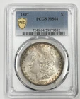 1897-P $1 Morgan Dollar PCGS MS64 90% Silver Philadelphia US Coin- Toning