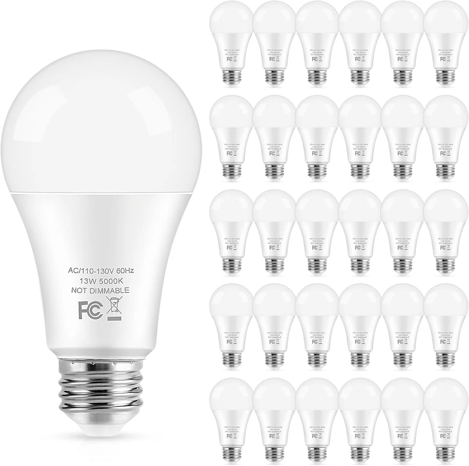 Efficient 100W Equivalent LED Bulbs 30-Pack - Image 3 of 4