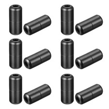 12Pcs Shoelace Buckle 8 x 18mm Aluminum No Tie Turnbuckle Glossy Black