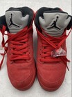 Nike Boys Air Jordan Retro 5 Red Suede Lace Up Sneaker Shoes Size US 6.5Y — photo 1