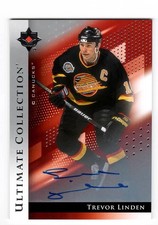 2024-25 Ultimate Collection #91 Trevor Linden Silver Autograph SP