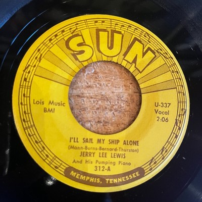 HEAR - 1958 SUN ROCKABILLY - JERRY LEE LEWIS - I'LL SAIL MY SHIP ALONE - US ORIG
