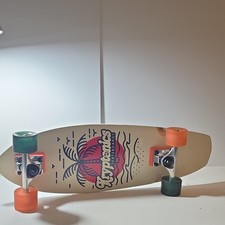 Kryptonics Complete Skateboard Palm Tree Graphic Beige Orange Green Black Manual