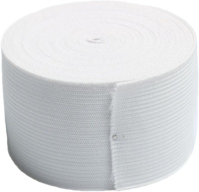 2-inch White Knit Elastic Spool Wide Heavy Stretch 2inch-5yards, white 