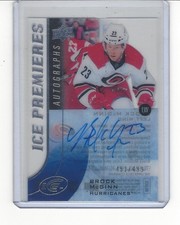 2015-16 UD Ice Premiers BROCK McGINN Rookie Auto #491/499