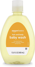 Amazon Basics Tear-Free Baby Hair and Body Wash, Lightly Scented, 13.6 Fluid Oun