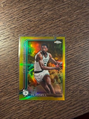 2025-26 Topps Update Bill Russell Gold Reywave /50
