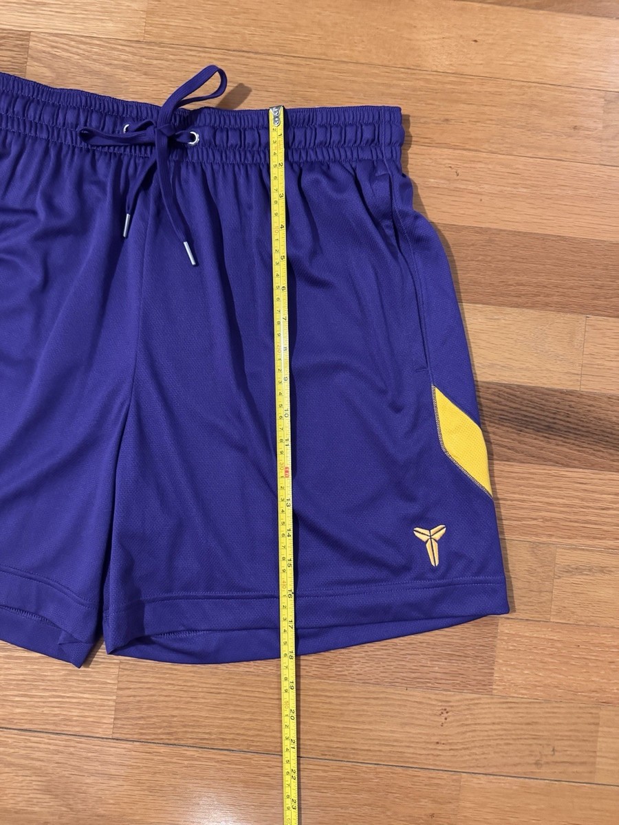 New M Nike Kobe Dri-Fit 6” Basketball Shorts Purple Gold Yellow