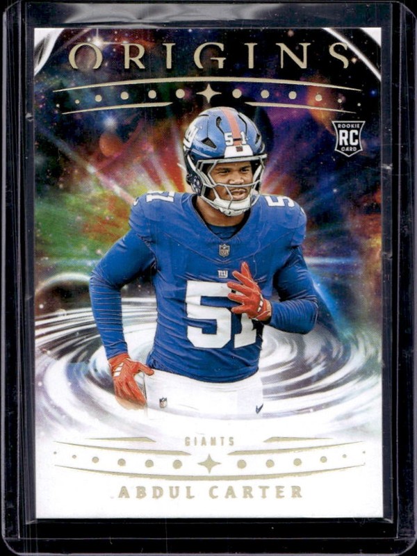 2025 Panini Origins Abdul Carter RC #112 Giants Rookie