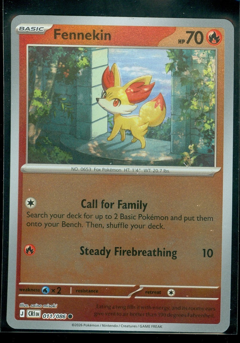 fennekin pokemon card value 3/12 Holo Rare Near Mint Fire Colorless Lead Search your deck for a Supporter card Fennekin 25/162 - VLP -
